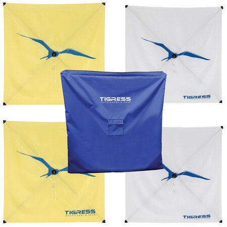 Tigress Kite Kit - 2-All Purpose Yellow, 2-Specialty White -Storage Bag KITEPKG-KIT
